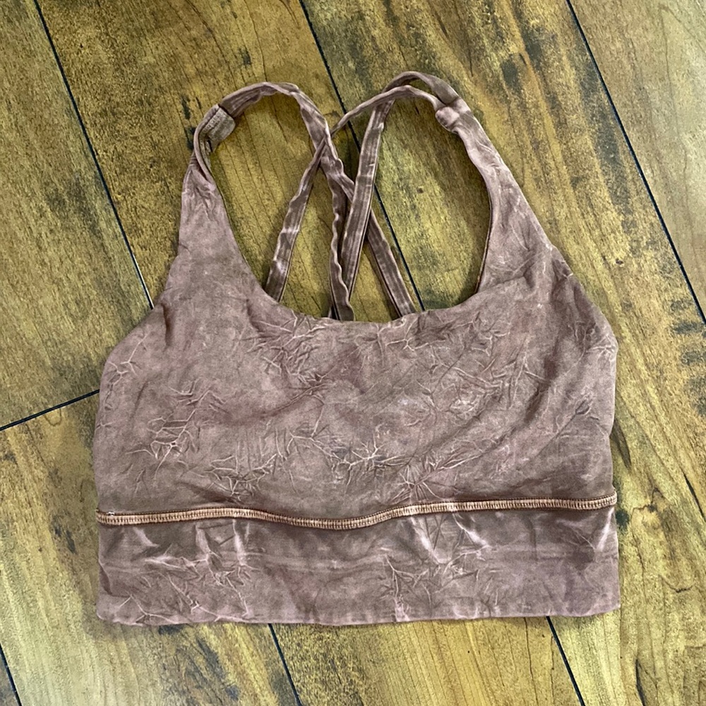 Lululemon Brown Sports Bra Size 0/2 Barley Worn  acid washed look